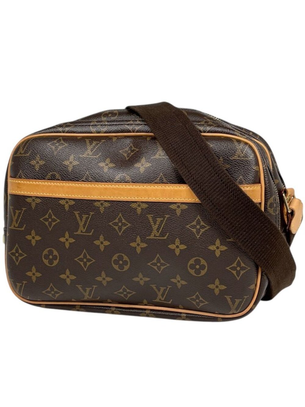 Louis Vuitton Reporter PM Shoulder Bag Monogram Brown